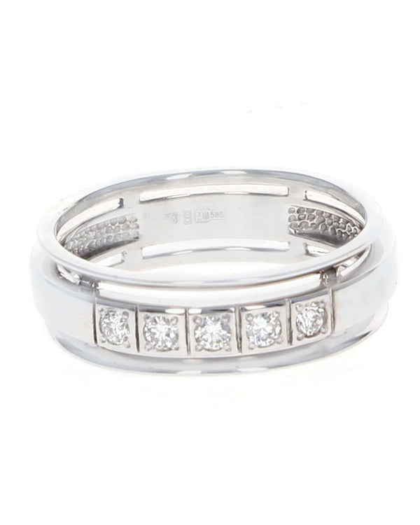 Gentlemans Diamond Open Band Ring