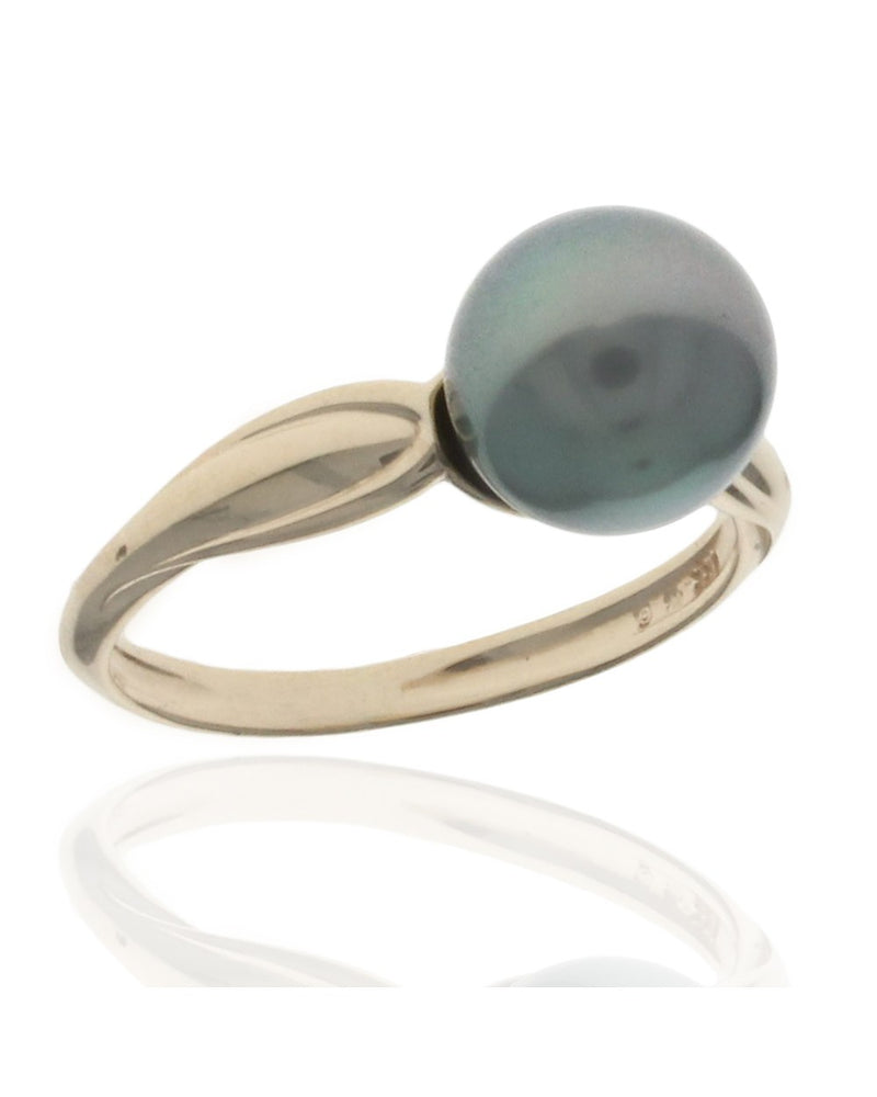 Tahitian Black Pearl Solitaire Ring