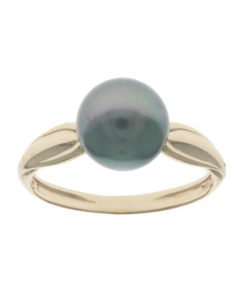 Tahitian Black Pearl Solitaire Ring