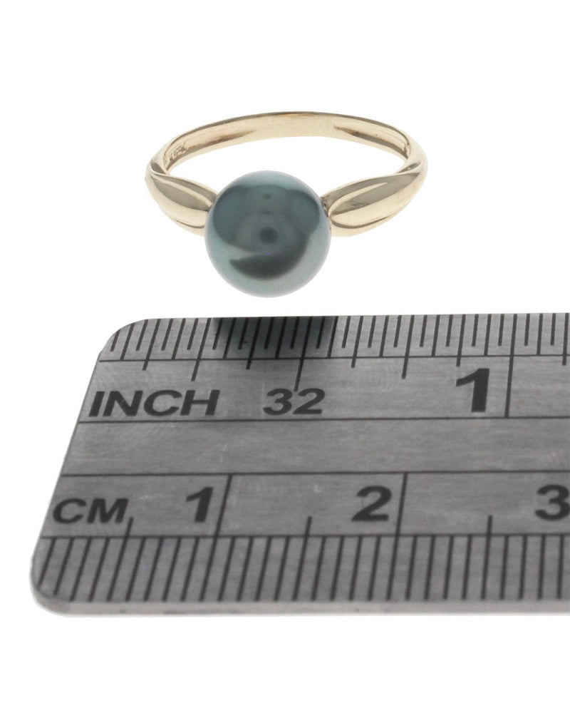 Tahitian Black Pearl Solitaire Ring