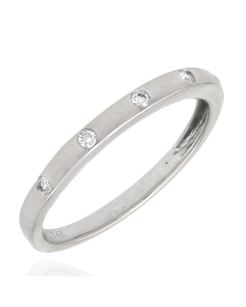 Flush Set Diamond Band