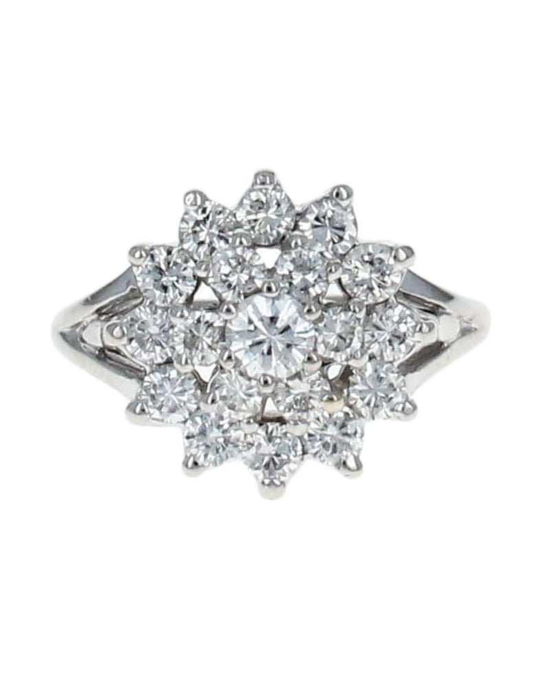 Diamond Cluster Ring in Gold