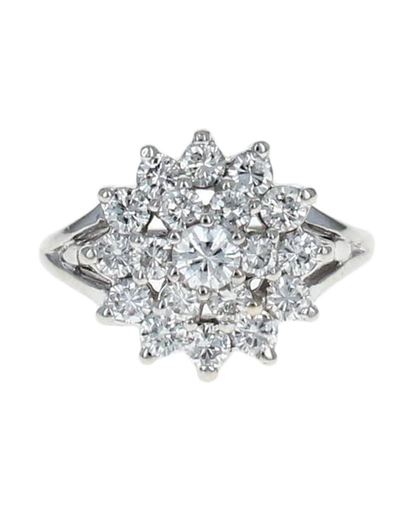 Diamond Cluster Ring in Gold