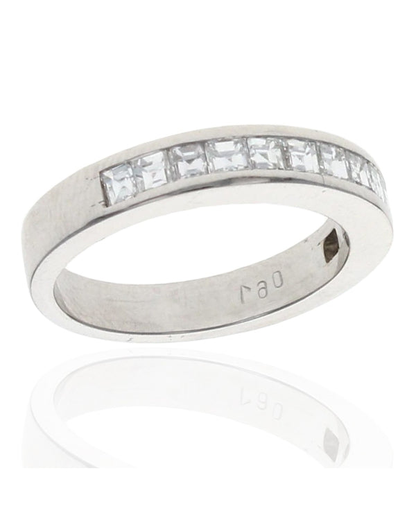 Princess Diamond Band in Platinum