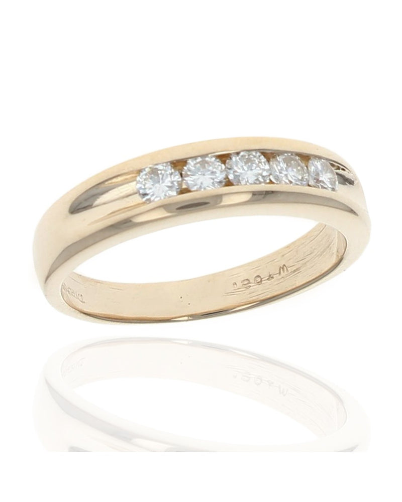 Gentlemans 5 Stone Diamond Band