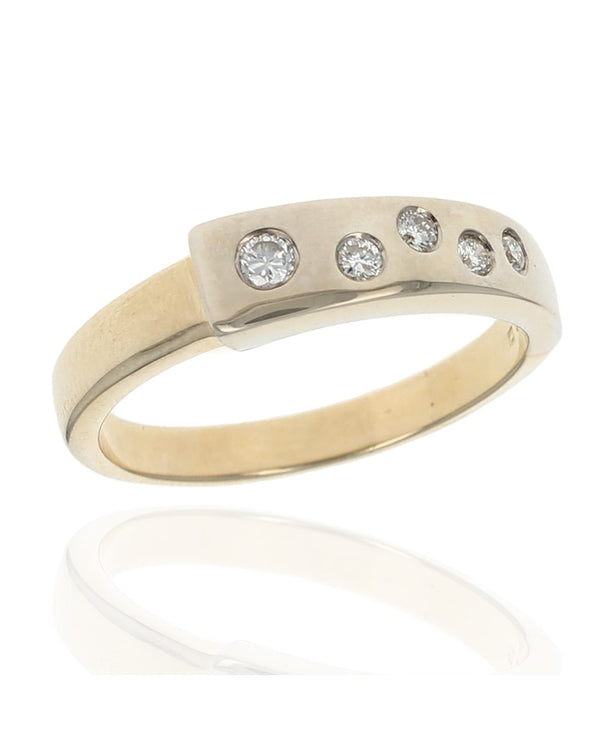 Flush Set Diamond 2 Tone Band