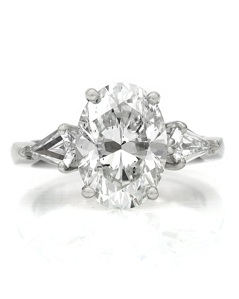 GIA Certified Oval Cut Diamond Solitaire Ring in Platinum