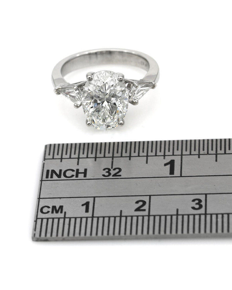 GIA Certified Oval Cut Diamond Solitaire Ring in Platinum