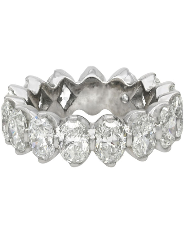 6.00ctw Oval Cut Diamond Eternity Ring in Platinum