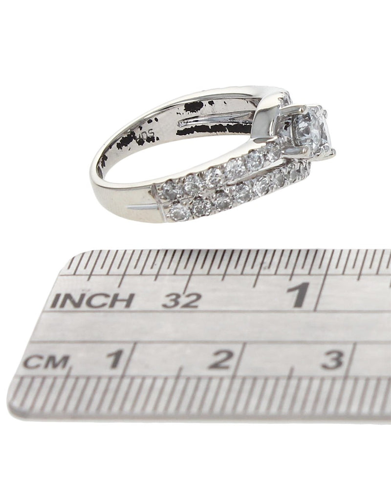 2 Row Diamond Bypass Ring