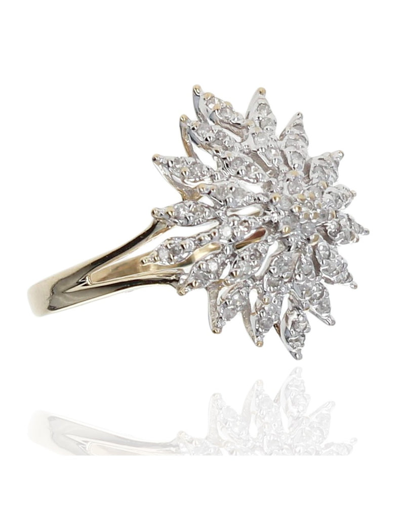 Diamond Starburst Ring in Gold
