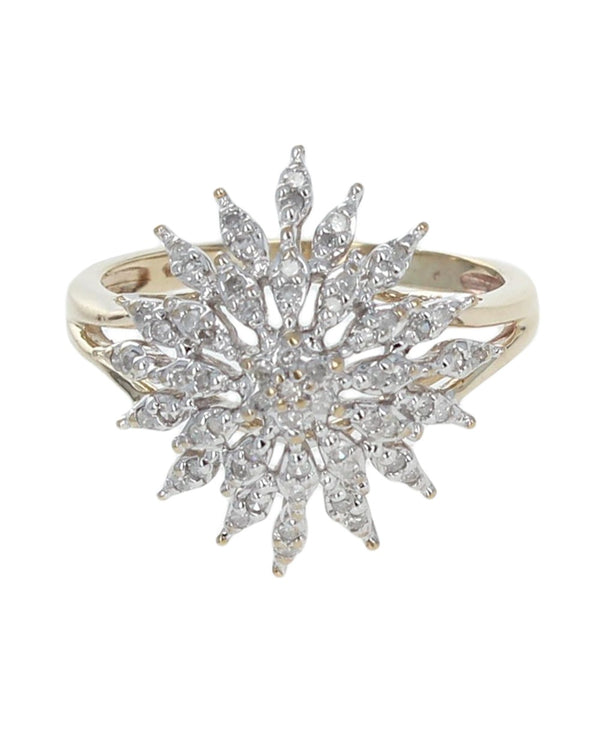 Diamond Starburst Ring in Gold
