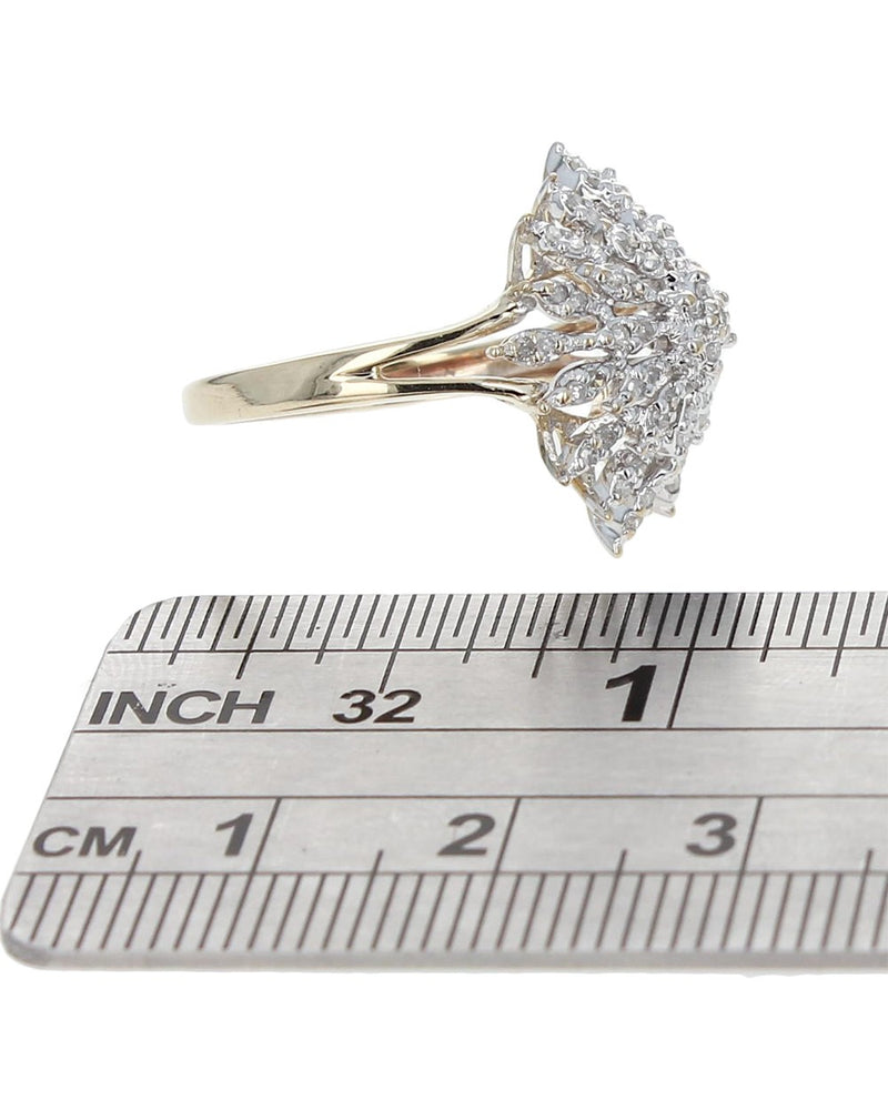 Diamond Starburst Ring in Gold