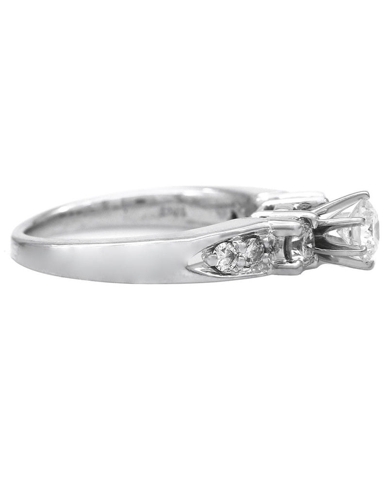 3 Stone Diamond Ring with Diamond Accents