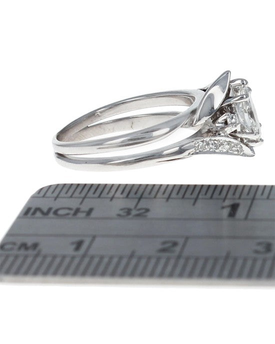 Marquise Solitaire Diamond Ring in White Gold