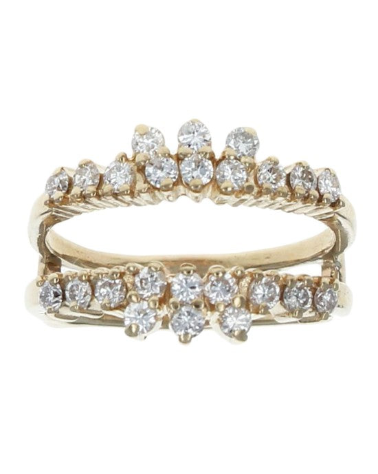 Diamond Split Shank Ring Guard in Gold