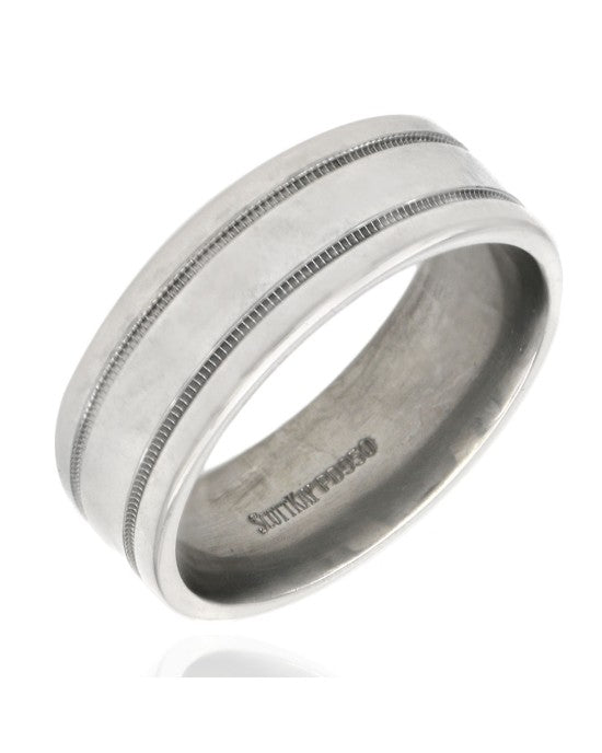 Gentlemans Scott Kay Paladium Wedding Band