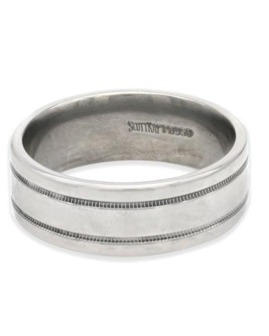 Gentlemans Scott Kay Paladium Wedding Band