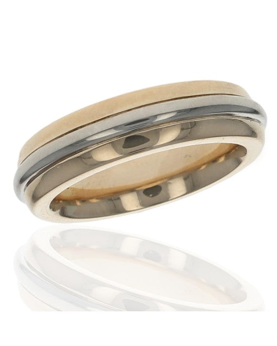 Gentlemans 2 Tone Ring in Ring Comfort Band