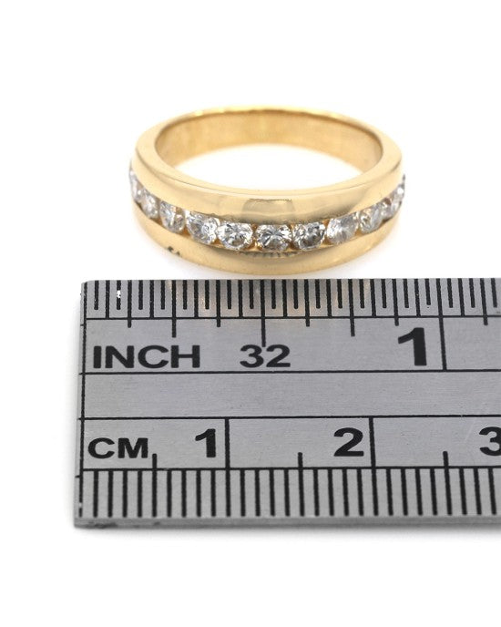 Channel Set Diamond Tapered Band