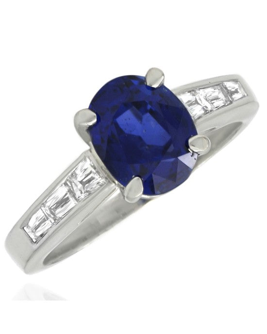 3.12ct Ceylon Sapphire and Diamond Ring