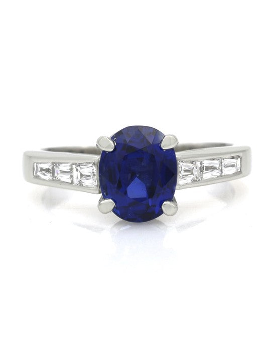 3.12ct Ceylon Sapphire and Diamond Ring