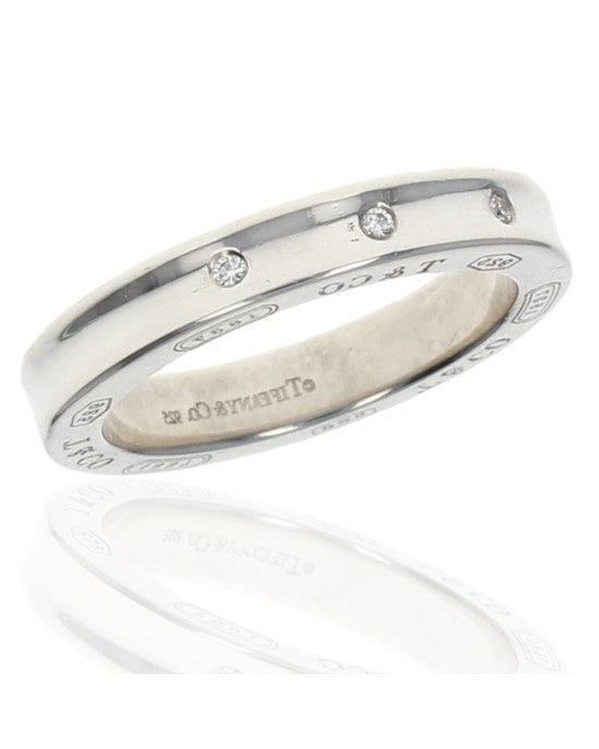 1837 Diamond Concave Band in Sterling Silver