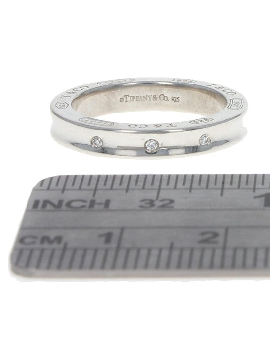 1837 Diamond Concave Band in Sterling Silver