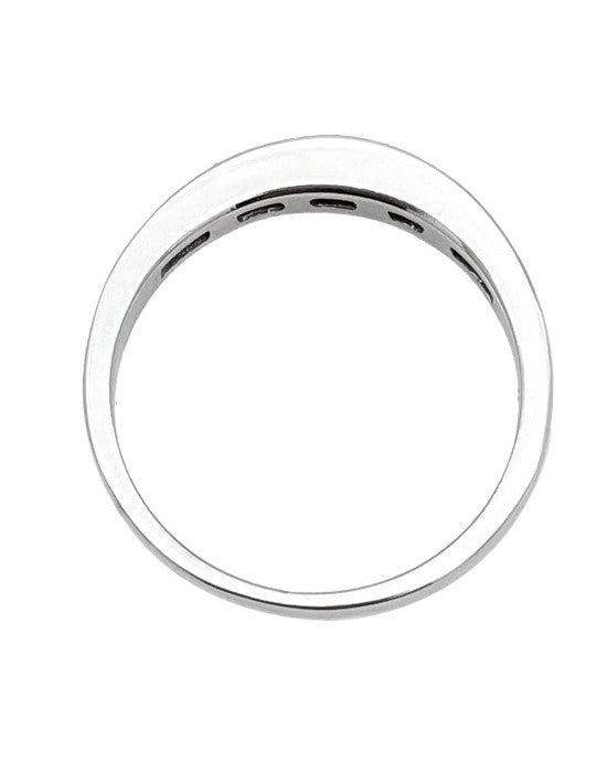 Channel Set Diamond Band in White Gold