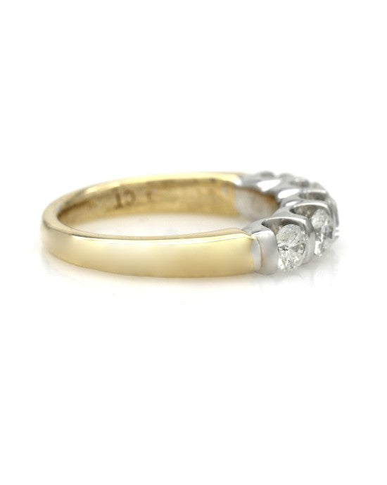 Shared Bezel Set 5 Stone Diamond Ring