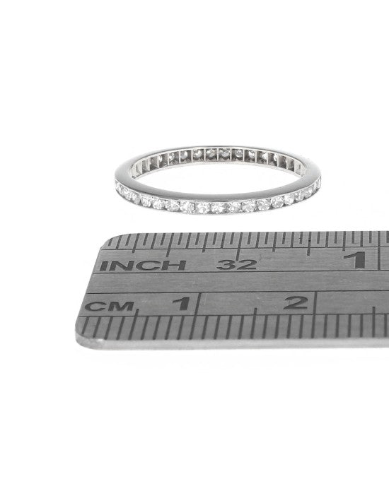 Diamond Thin Eternity Band in Platinum