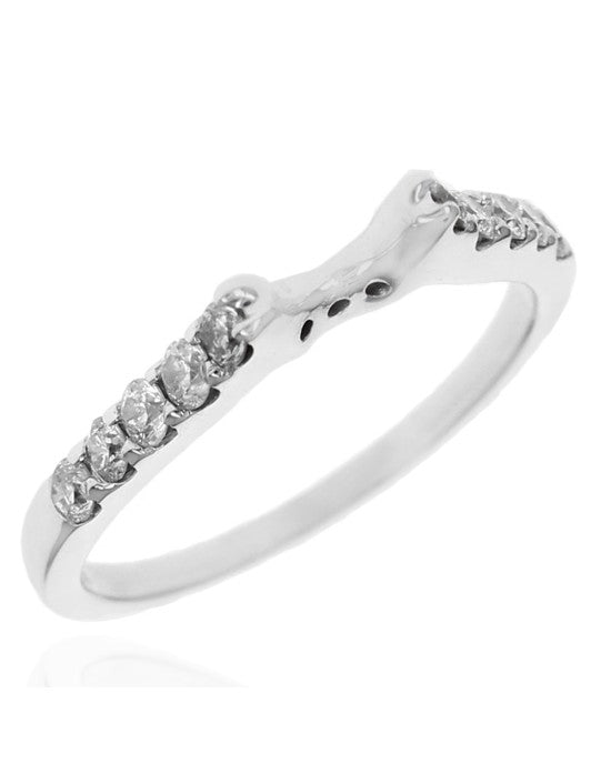 Diamond Ring Guard in White Gold