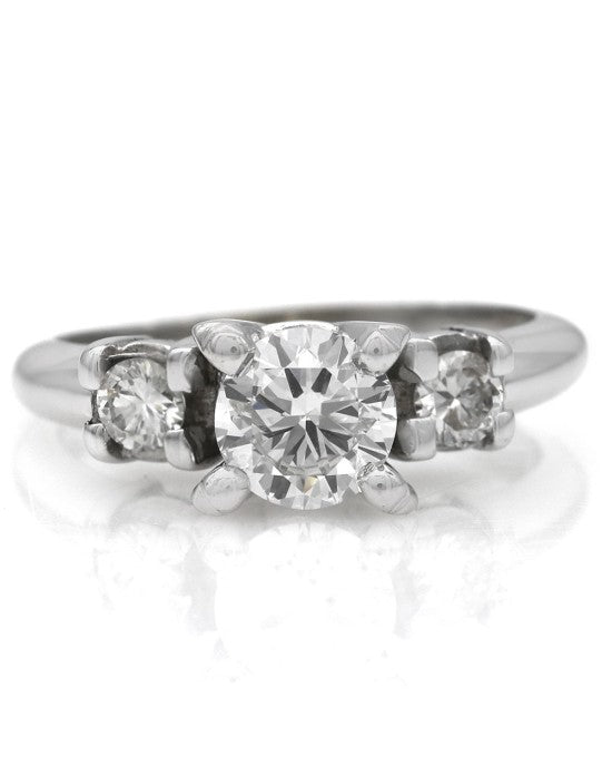 3 Stone Diamond Ring in White Gold