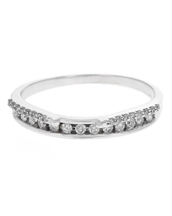 Diamond Ring Guard in White Gold