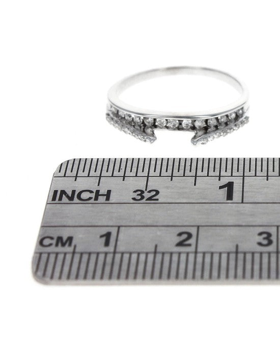 Diamond Ring Guard in White Gold