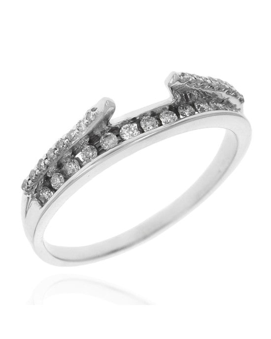 Diamond Ring Guard in White Gold