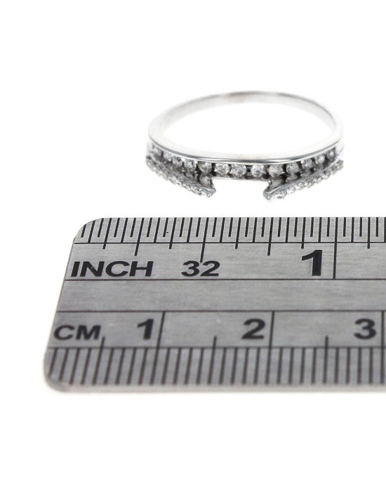 Diamond Ring Guard in White Gold
