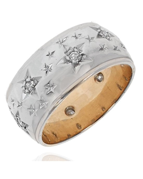 Diamond Star Band in Gold