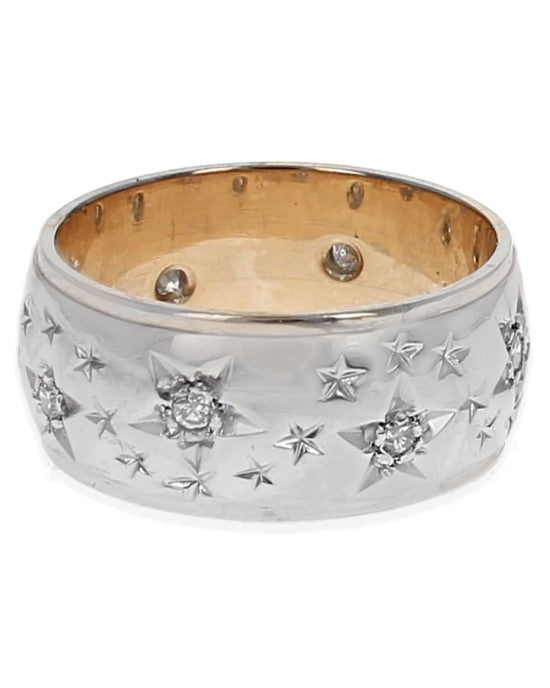 Diamond Star Band in Gold