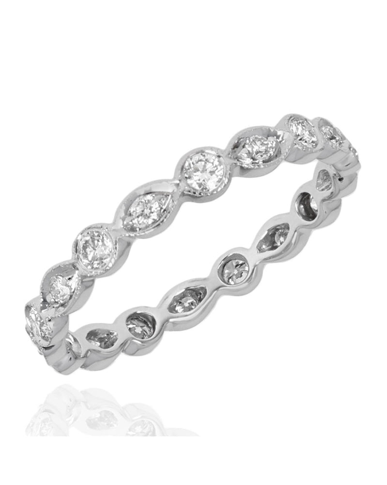 Milgrain Accent Diamond Eternity Band