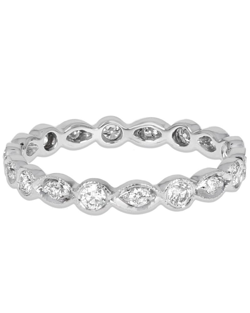 Milgrain Accent Diamond Eternity Band
