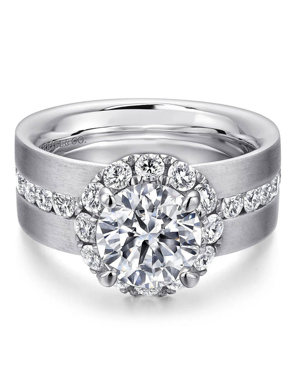 Gabriel & Co. Contemporary Collection Diamond Halo Engagement Ring