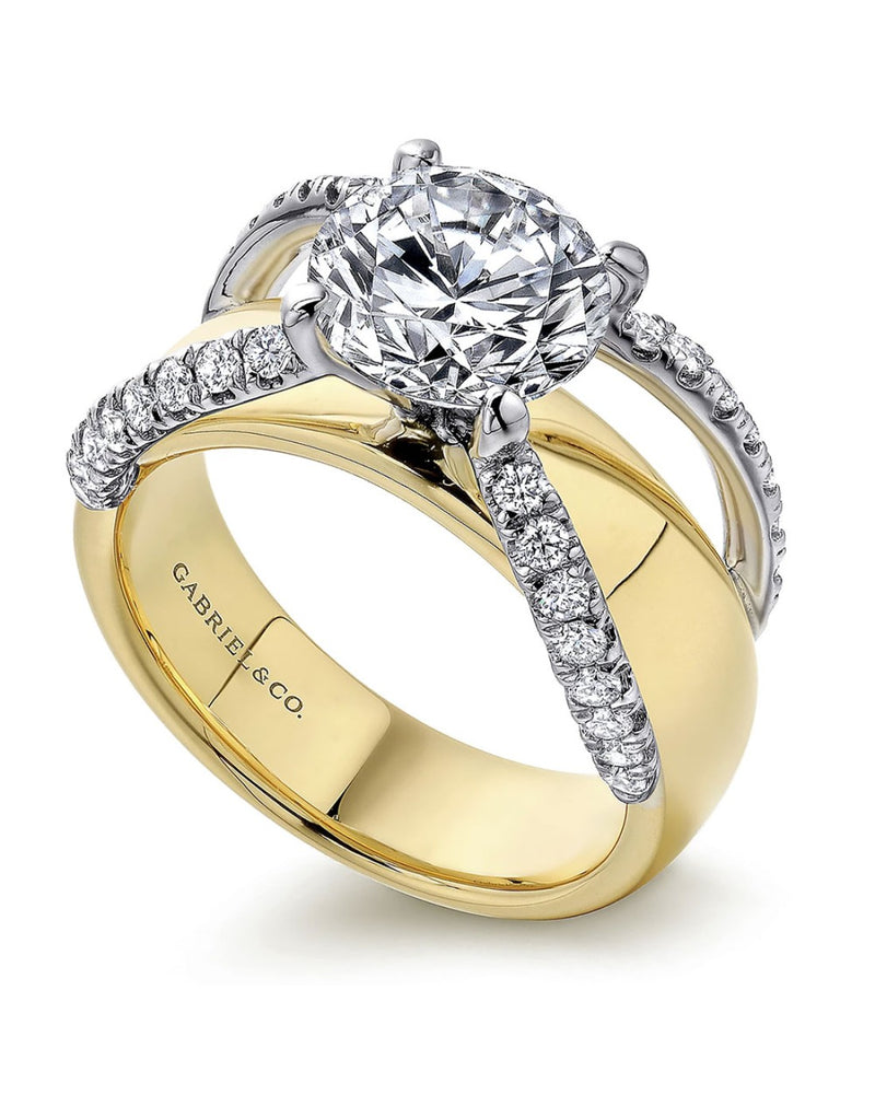 Gabriel & Co. Contemporary Collection Diamond Engagement Ring