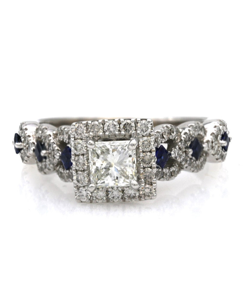 Vera Wang Love Collection Diamond and Sapphire Engagement Ring