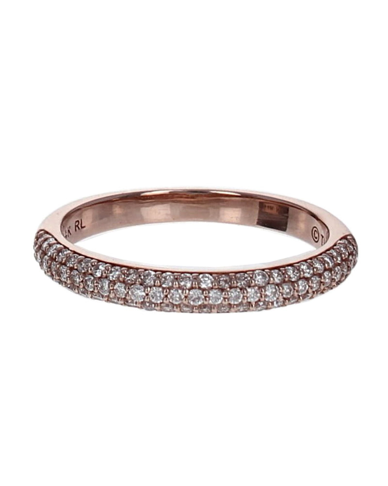 Diamond Pave Wedding Band in Rose Gold