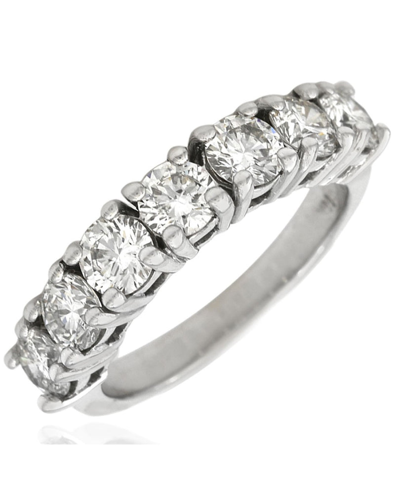 7 Stone Diamond Ring in White Gold