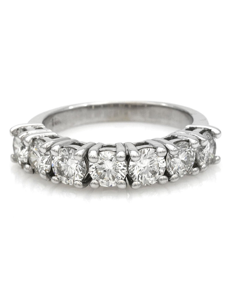 7 Stone Diamond Ring in White Gold