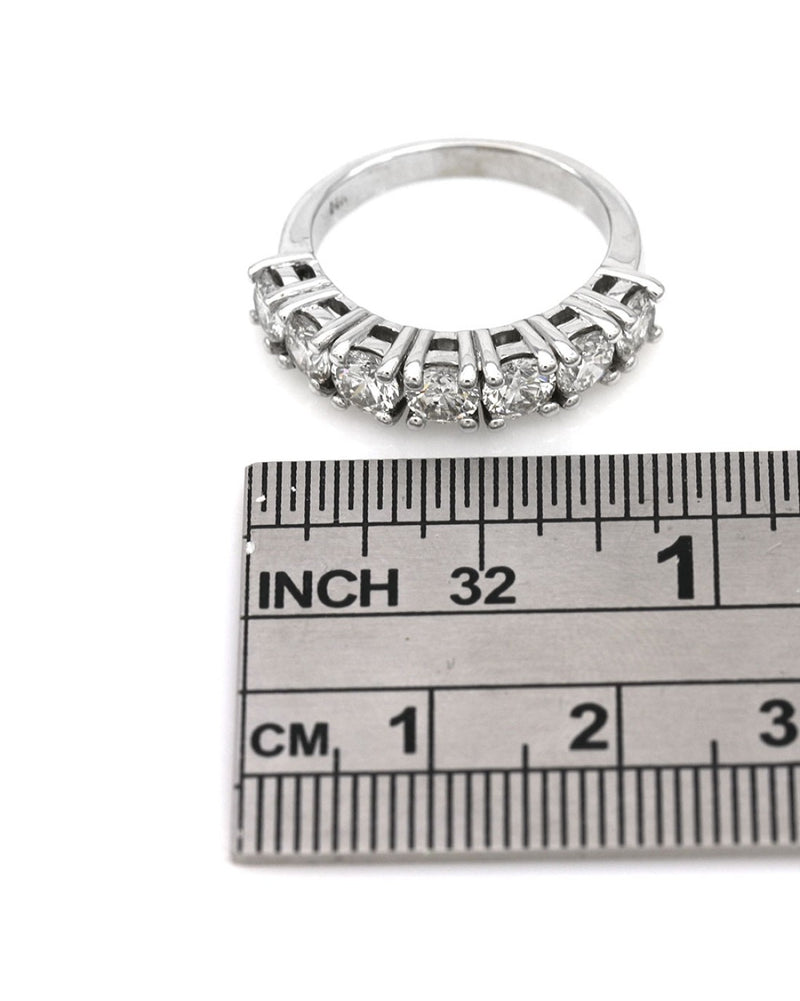 7 Stone Diamond Ring in White Gold