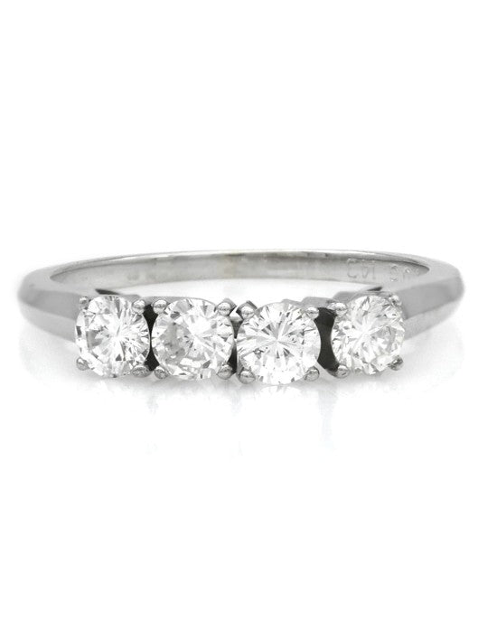 4 Stone Diamond Ring in White Gold