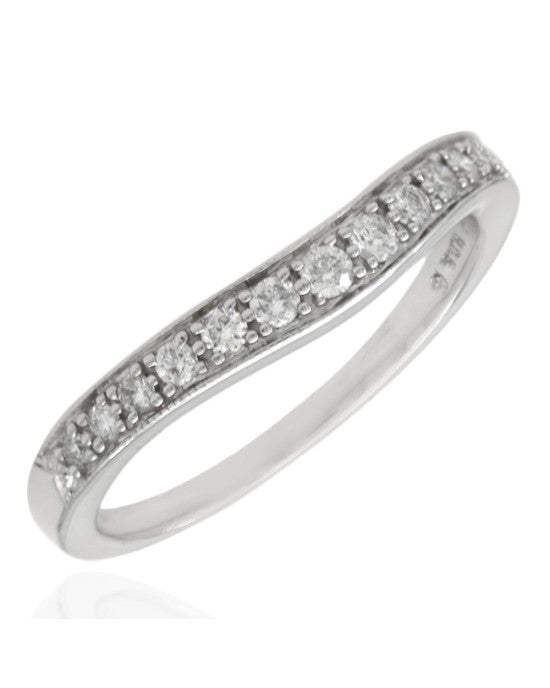 Diamond Ring Guard in White Gold
